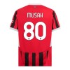 Maillot de Supporter AC Milan Musah 80 Domicile 2024-25 Pour Homme